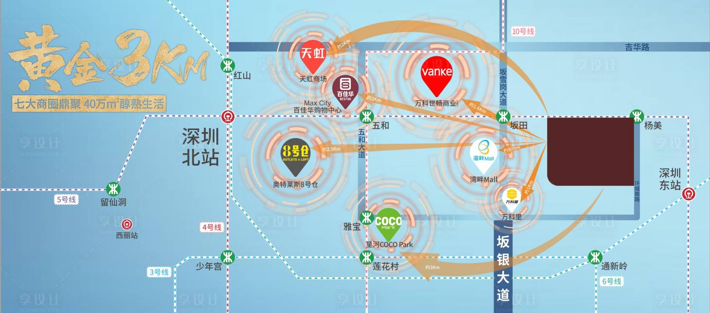 源文件下载【享设计】搜索编号：66570009497432814【房地产区位图海报】