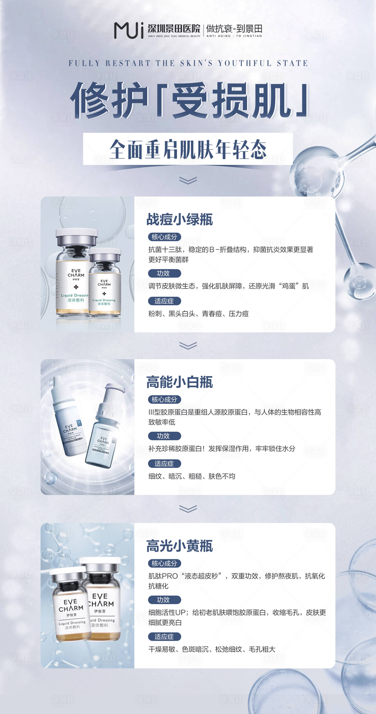 源文件下载【享设计】搜索编号：28010009563735236【医美项目修复海报】