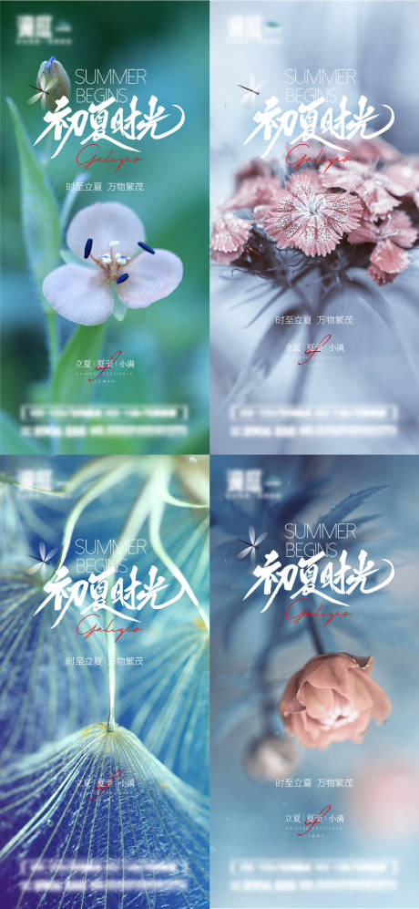 源文件下载【立夏小满夏至小暑大暑海报】编号：20220429170550372