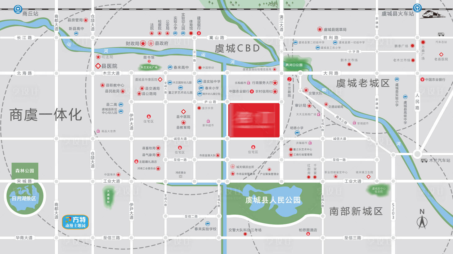 源文件下载【享设计】搜索编号：49890009722386024【地产区位图】