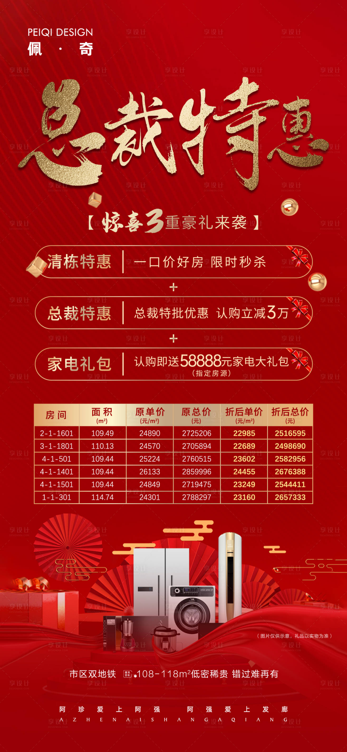 源文件下载【享设计】搜索编号：50020009353951820【红金地产开盘加推热销海报】