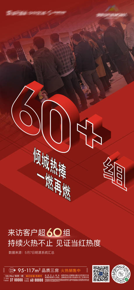 源文件下載【享設計】搜索編號：30390009731411883【地產數字到訪人流熱銷火熱活動微信海報】