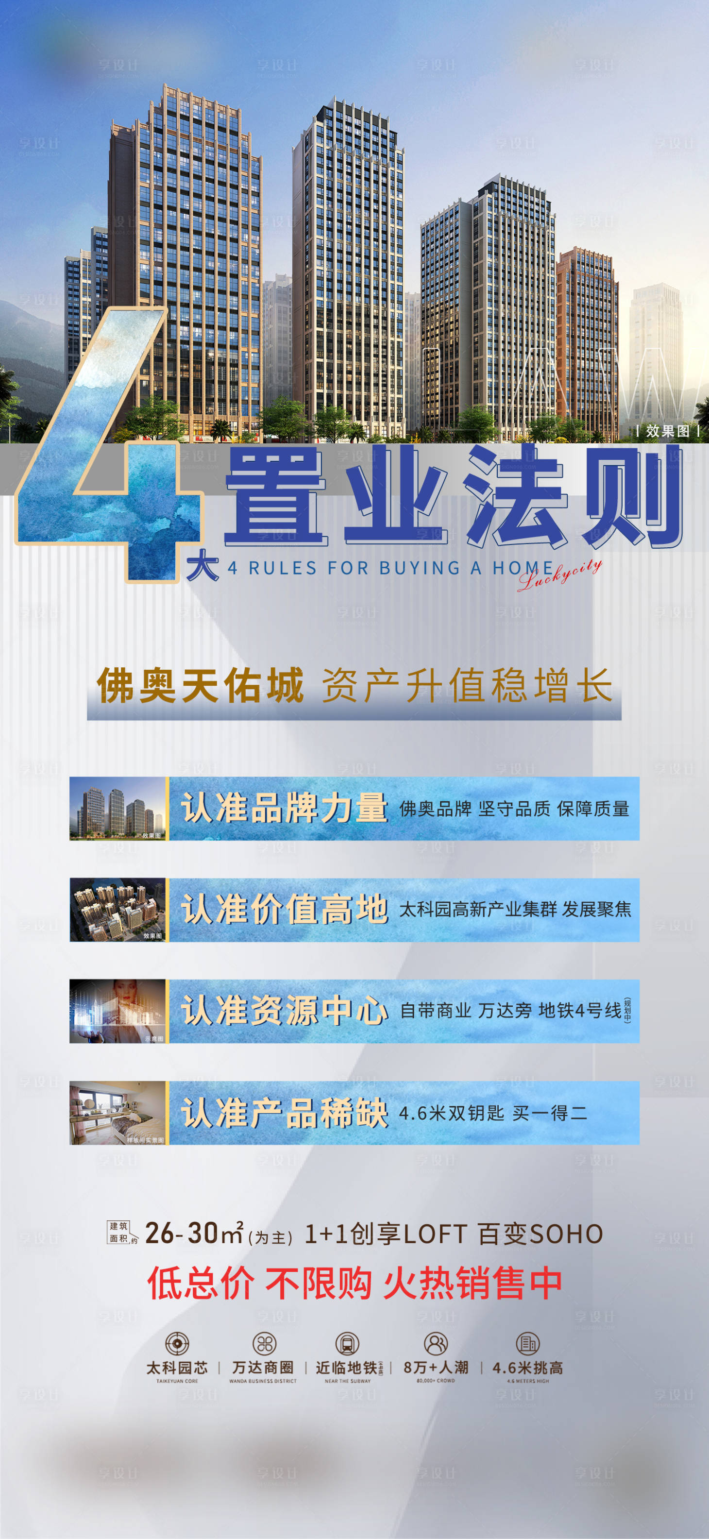 源文件下載【享設計】搜索編號：79970009436068881【地產價值點海報】
