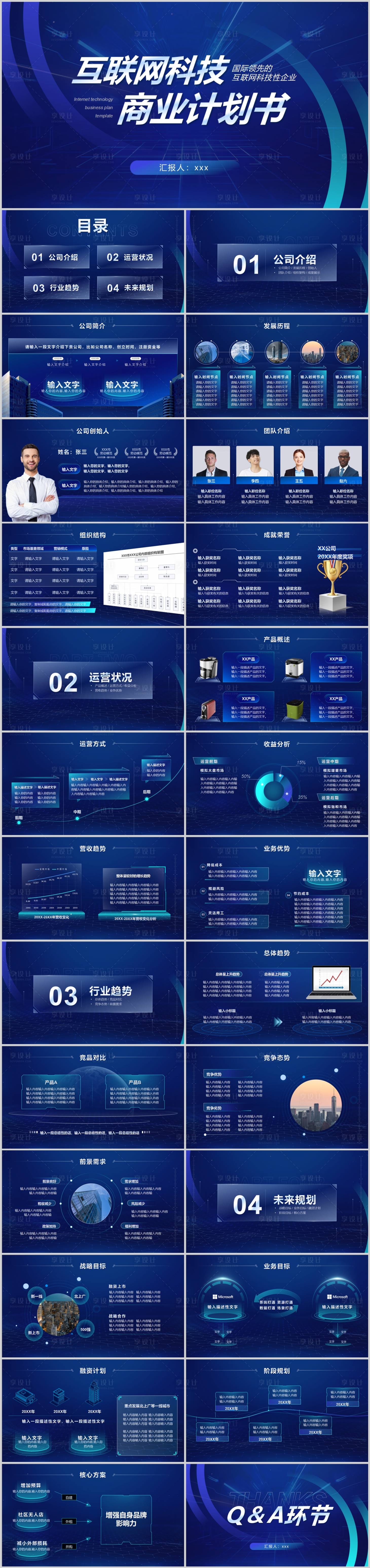 源文件下載【享設(shè)計】搜索編號：70500009303795306【互聯(lián)網(wǎng)科技項目策劃商業(yè)計劃書PPT】