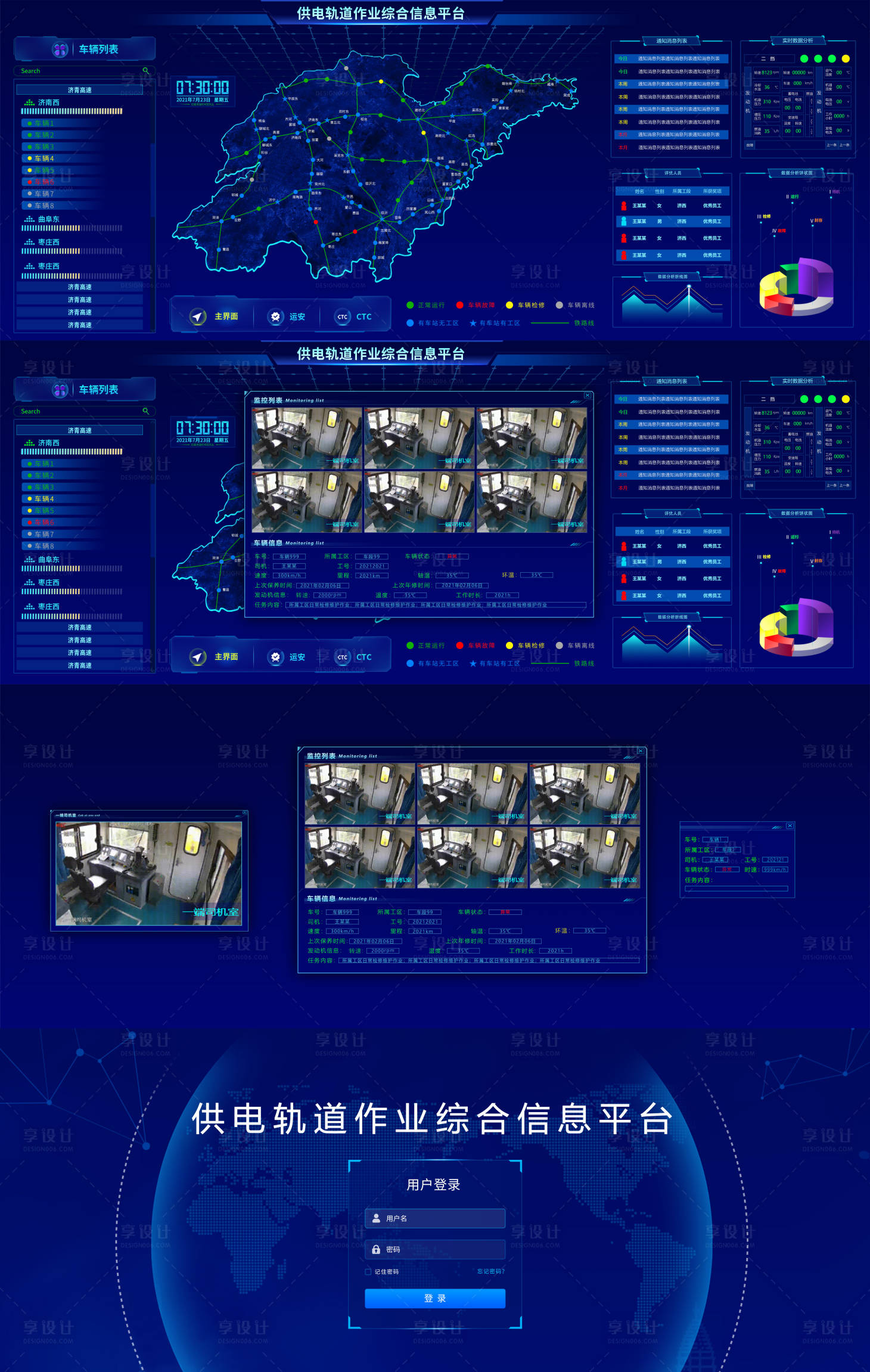 源文件下载【高端科技蓝色可视化大屏】编号：18150009349127161