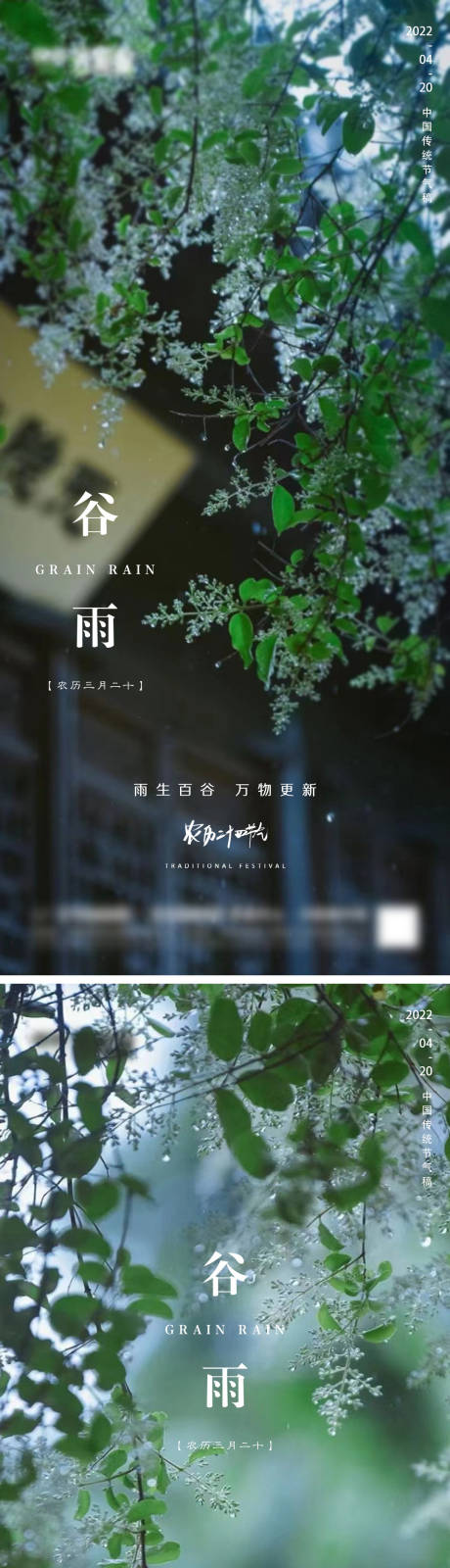 源文件下载【地产谷雨节气系列海报】编号：59070009467124253