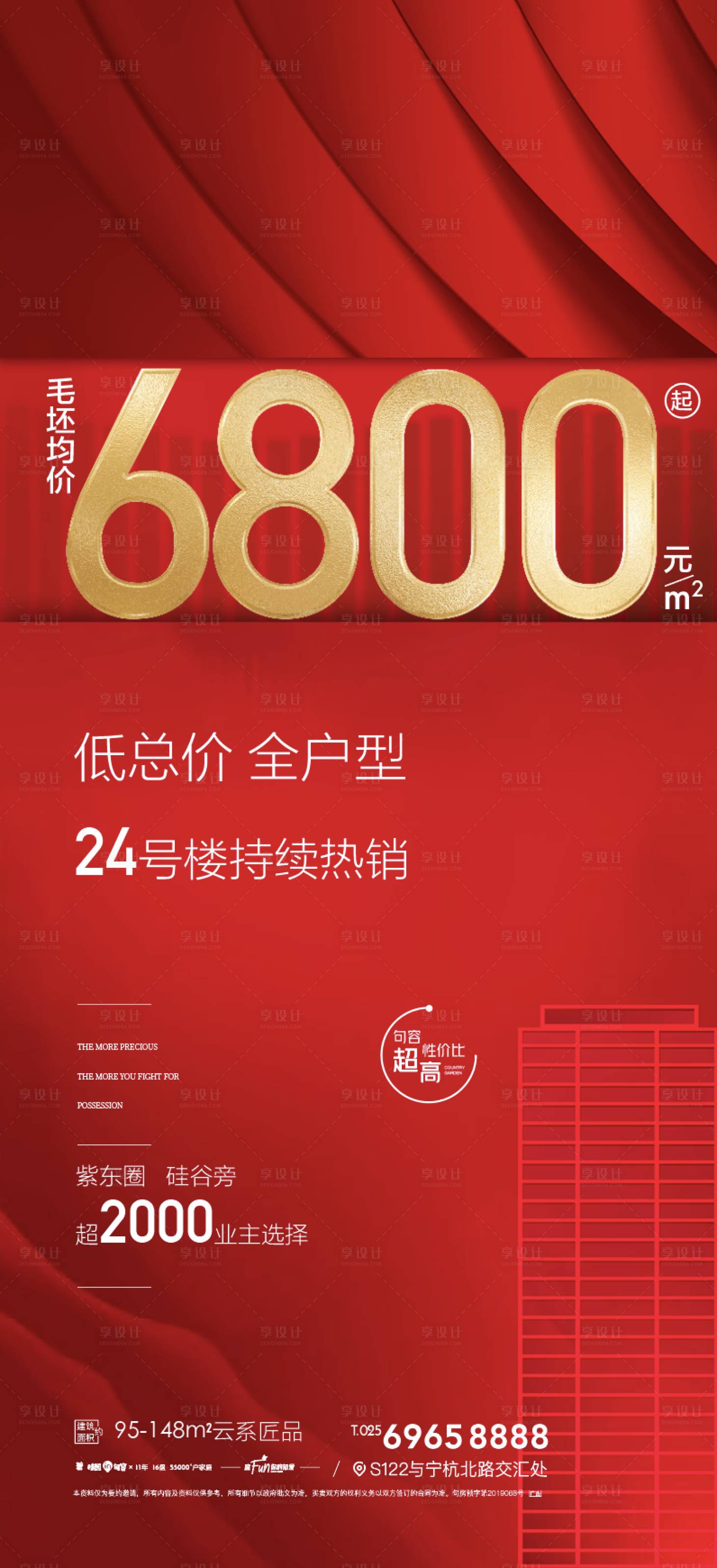 源文件下载【享设计】搜索编号：27840009670865225【红色促销加推海报】