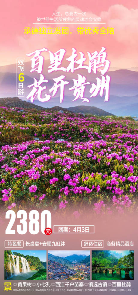 源文件下载【百里杜鹃花开富贵旅游海报】编号：20220427111138845