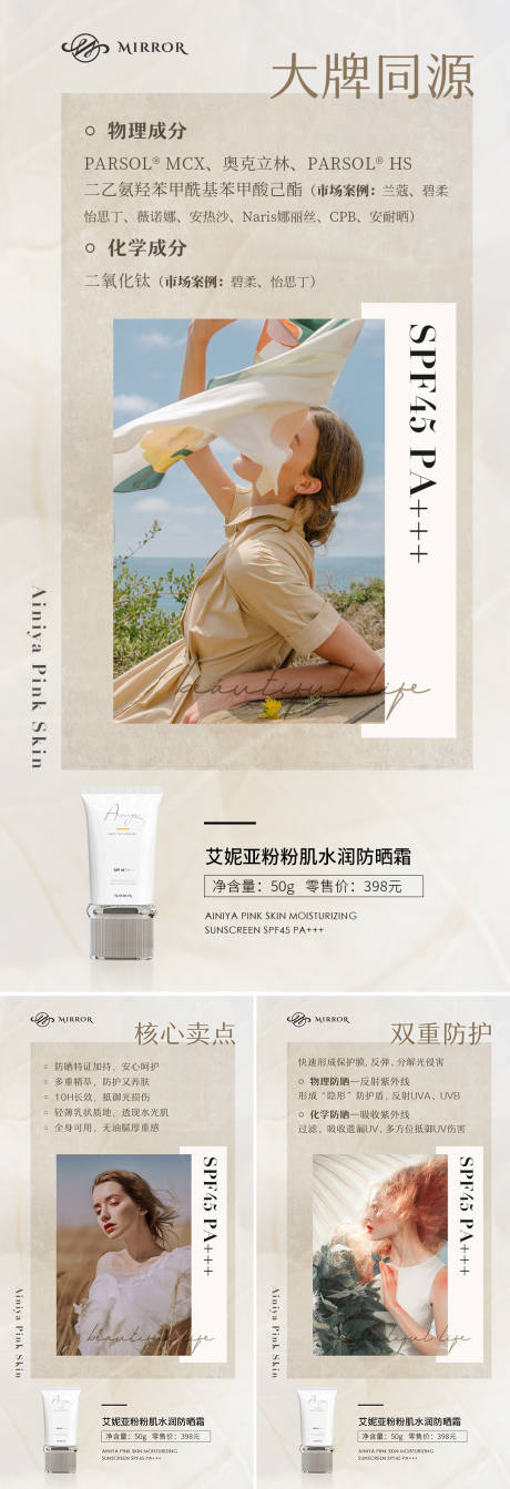 源文件下载【微商新零售医美美容美妆防晒霜海报】编号：68860009652785059