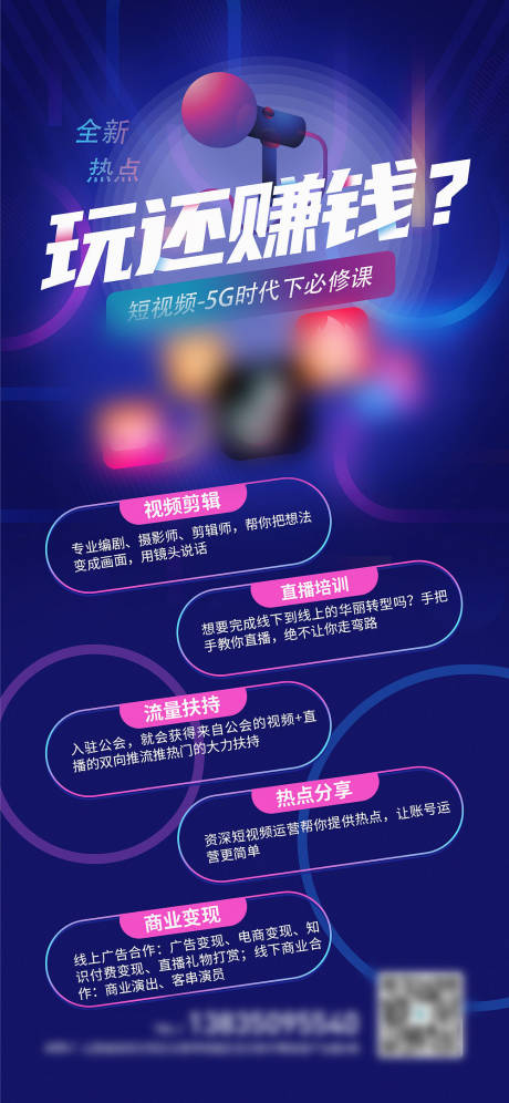 源文件下载【电商短视频直播培训海报】编号：31850009265924961
