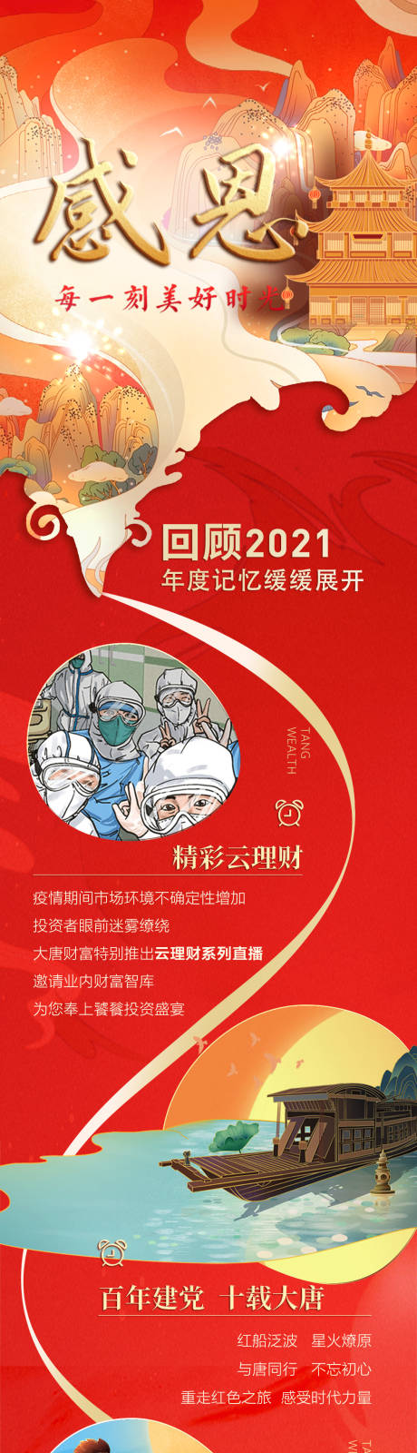 源文件下載【享設(shè)計】搜索編號：22620009733322171【2021年度回顧紅金長圖海報】