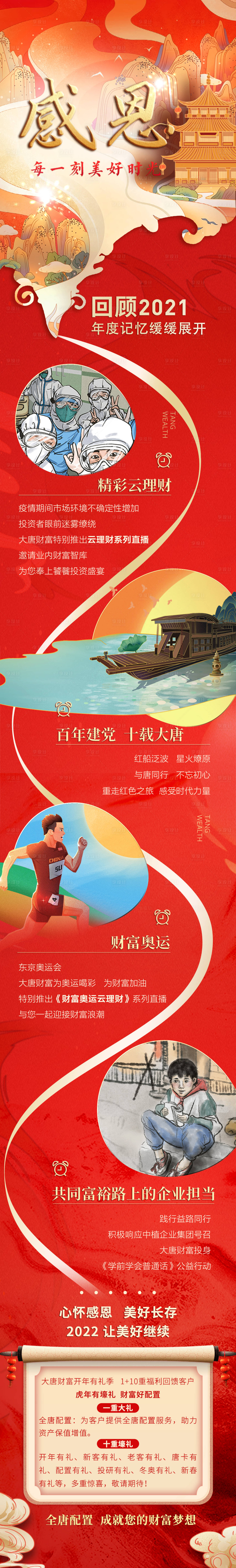 源文件下載【享設計】搜索編號：22620009733322171【2021年度回顧紅金長圖海報】