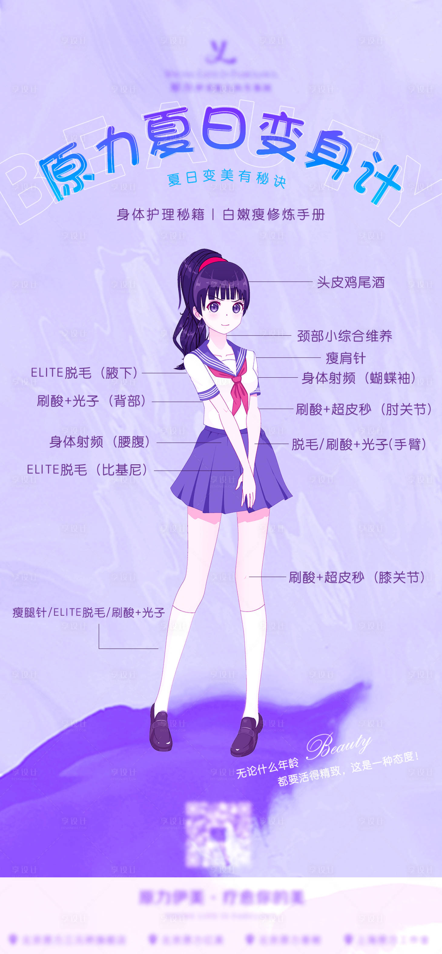 源文件下載【享設計】搜索編號：23880009588096942【醫(yī)美全身塑形海報】