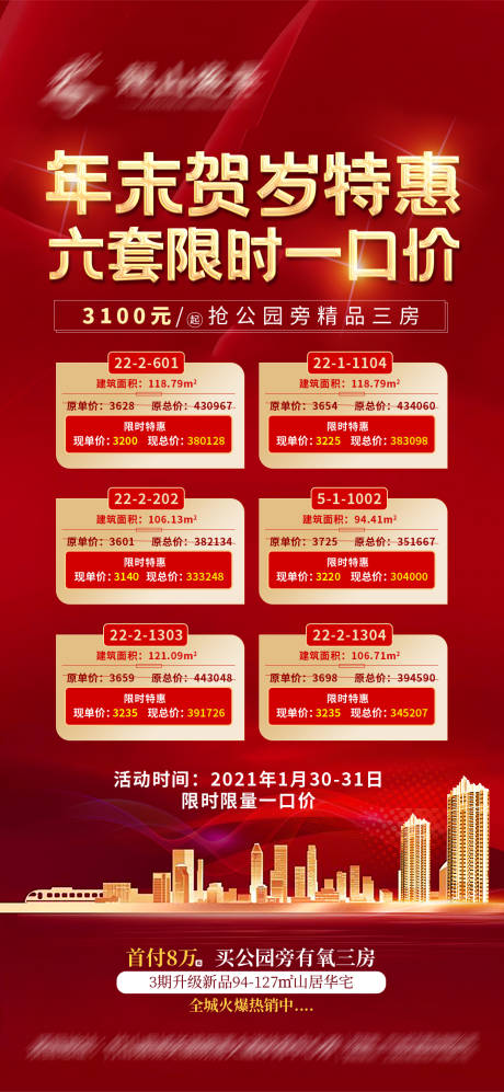 源文件下载【地产年岁特价房活动海报】编号：51540009448498729