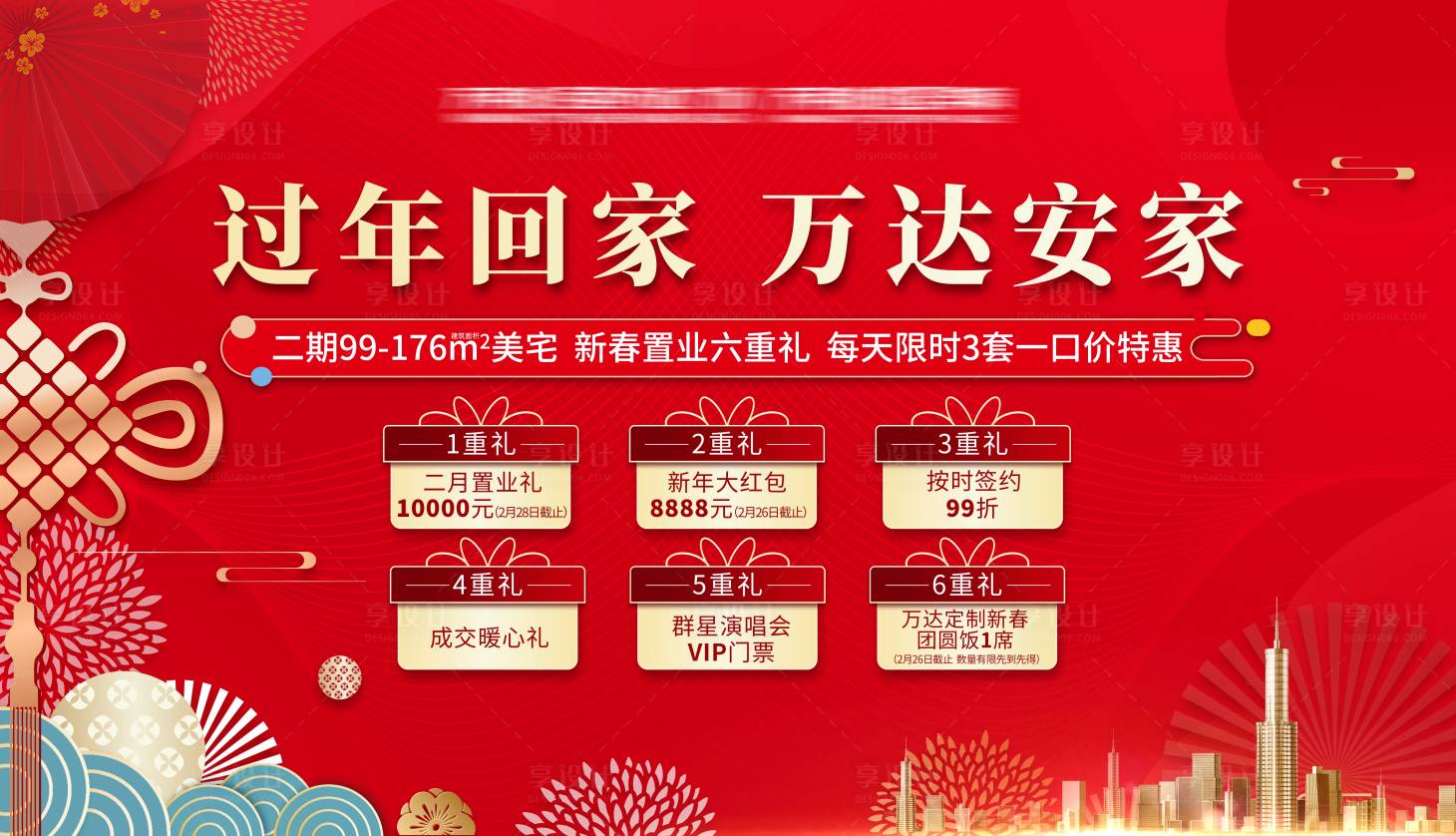源文件下載【享設(shè)計(jì)】搜索編號(hào)：40270009657537650【地產(chǎn)五重禮活動(dòng)展板】