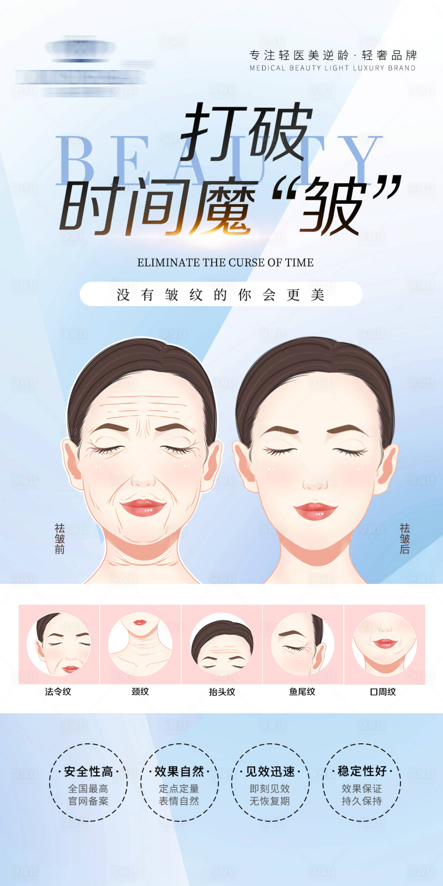 源文件下载【享设计】搜索编号：93180009479683803【医美祛皱海报】