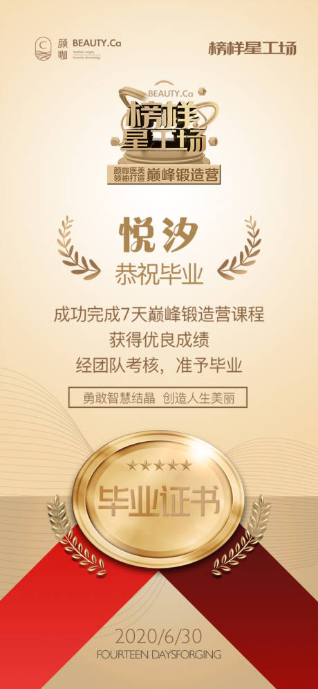 源文件下载【医美微商毕业海报】编号：68790009476442042