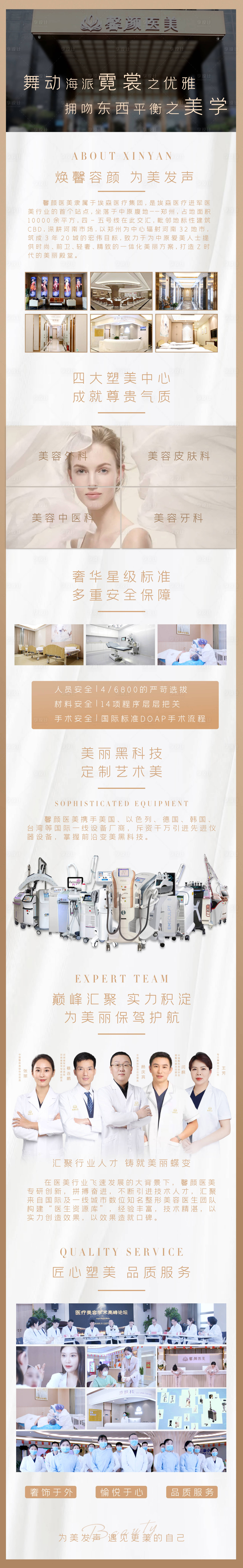 源文件下载【医美整形医院简介宣传长图】编号：37540009560539131