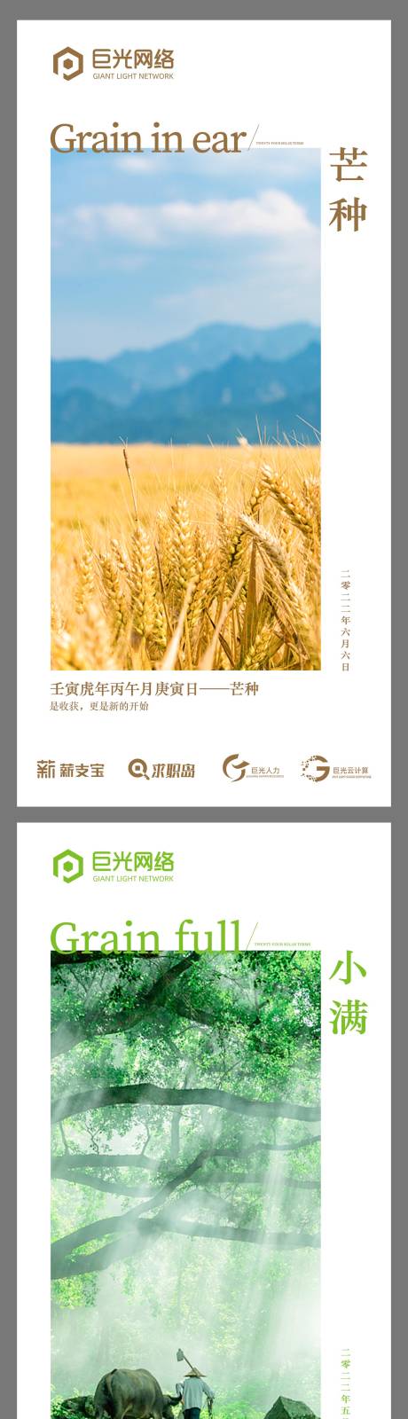 源文件下载【小满芒种夏至节气系列海报】编号：88900009603769878