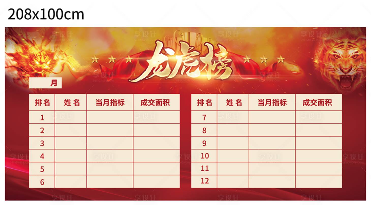 源文件下載【享設(shè)計】搜索編號：94670009450656687【銷售龍虎榜活動背景板】