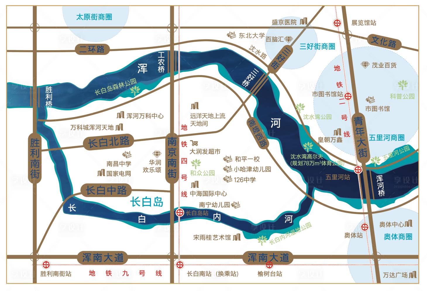 源文件下载【享设计】搜索编号：60000009504907321【地产区位图】