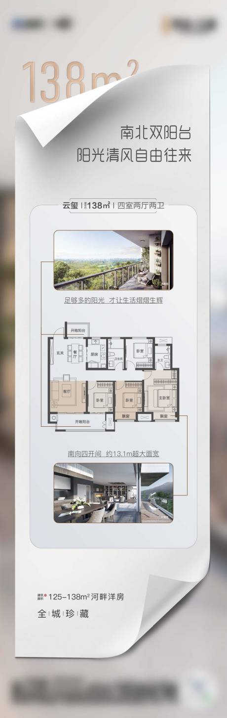 源文件下载【房地产户型价值点长图海报】编号：76650009638155441