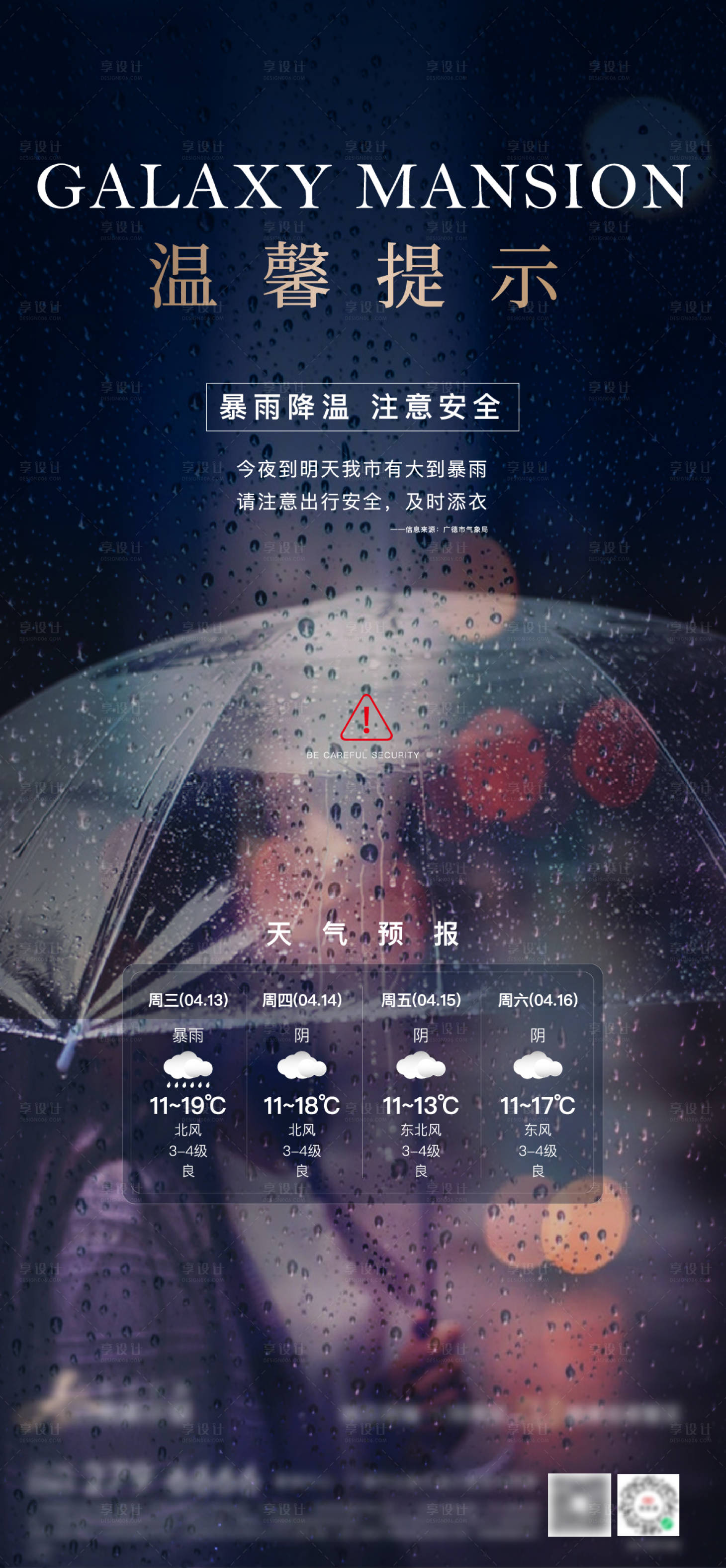 源文件下载【温馨提示天气预报海报】编号：37820009419857524