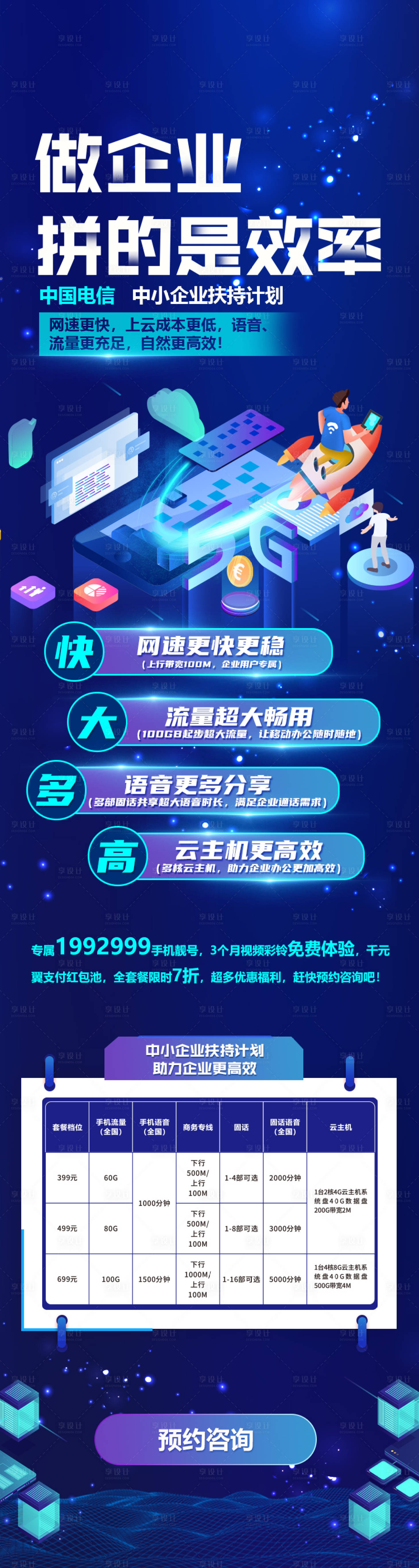 源文件下載【享設計】搜索編號：46360009449675897【電信通訊5G長圖海報】