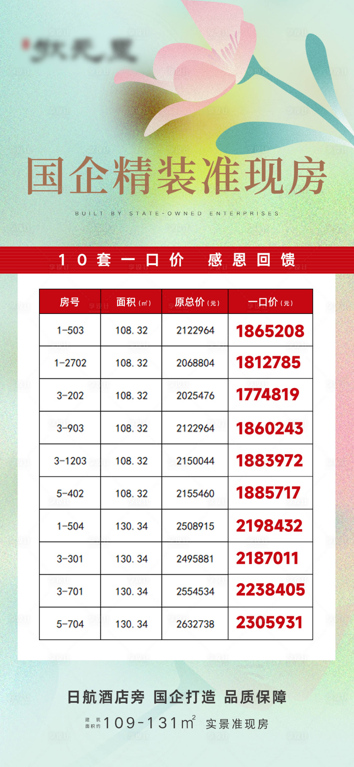 源文件下载【享设计】搜索编号：95460009343304480【项目特价房春季海报】