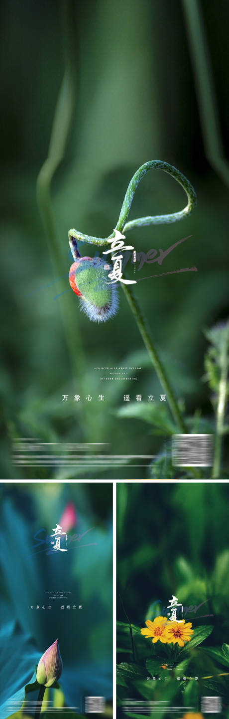 源文件下载【享设计】搜索编号：88020009509504855【立夏节气海报】