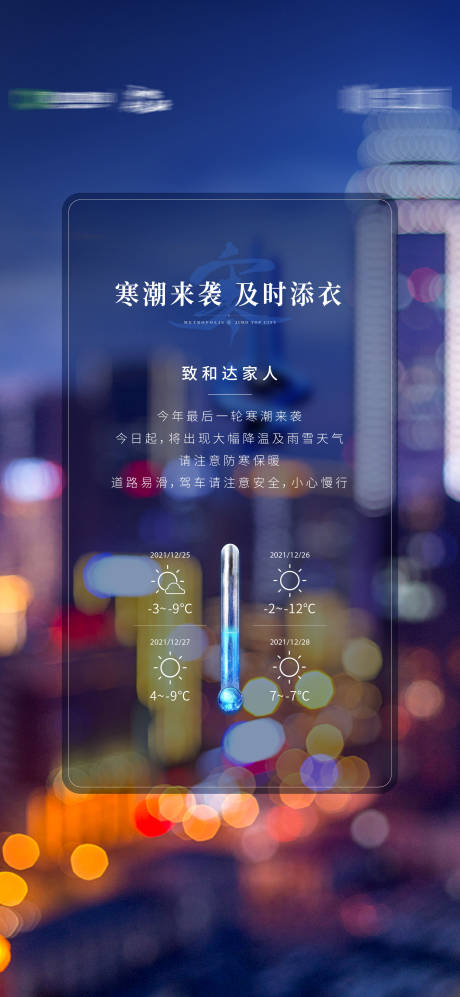 源文件下载【降温海报】编号：28160009421978688
