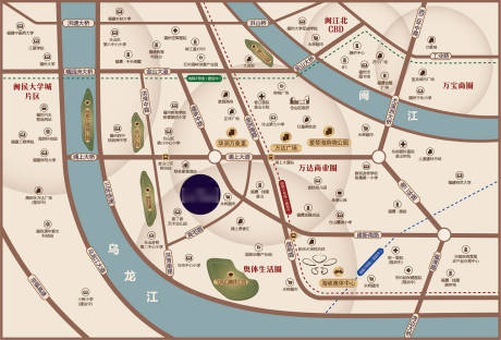 源文件下载【地产区位图海报】编号：12590009244241309