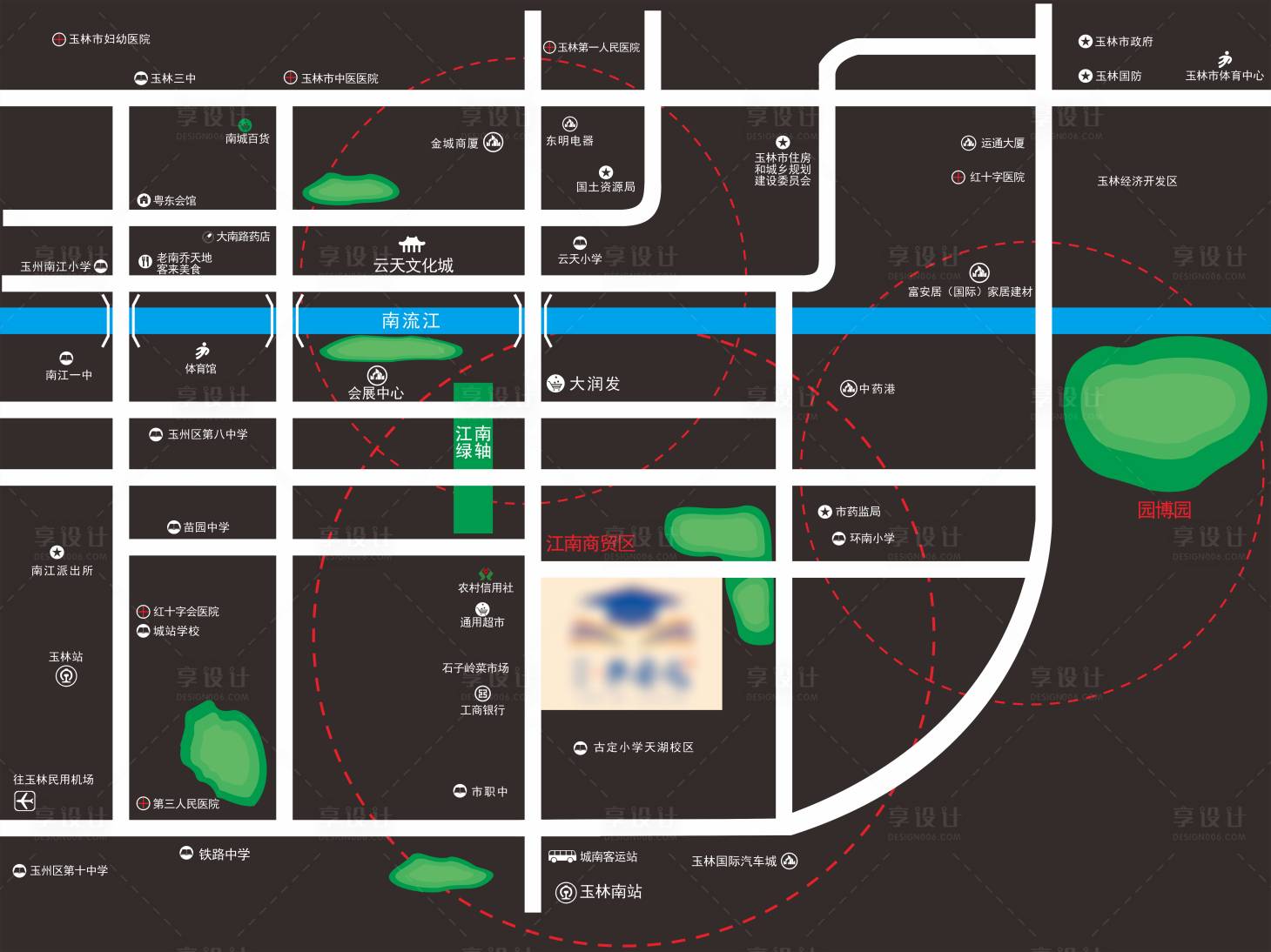 源文件下载【享设计】搜索编号：63580009449549679【地产楼盘区位图】