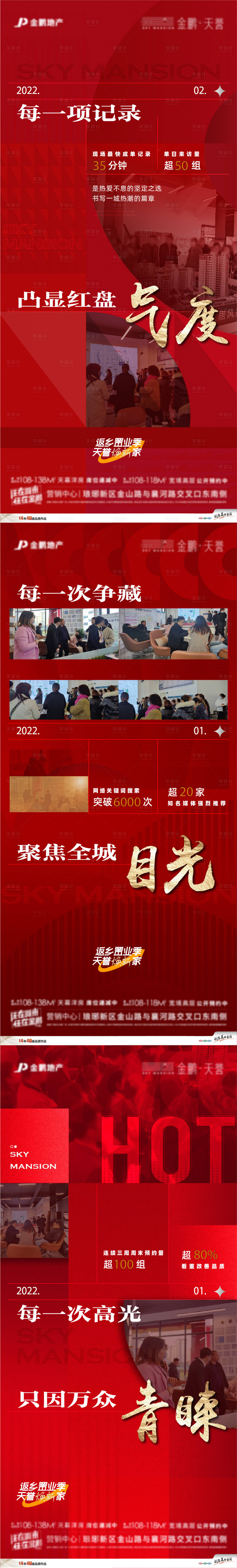 源文件下載【享設計】搜索編號：48860009686834693【地產熱銷紅金系列海報】