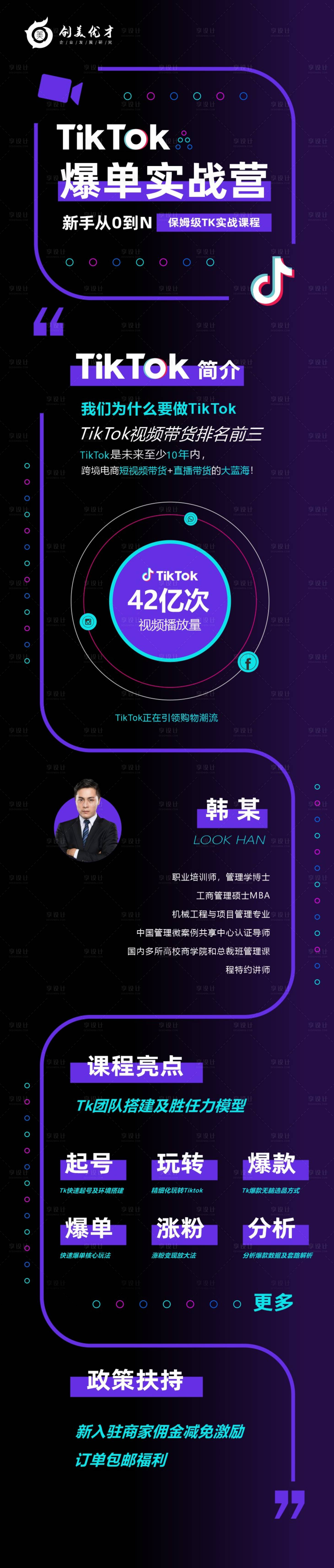 源文件下载【电商讲师课程海报】编号：20220513175838286