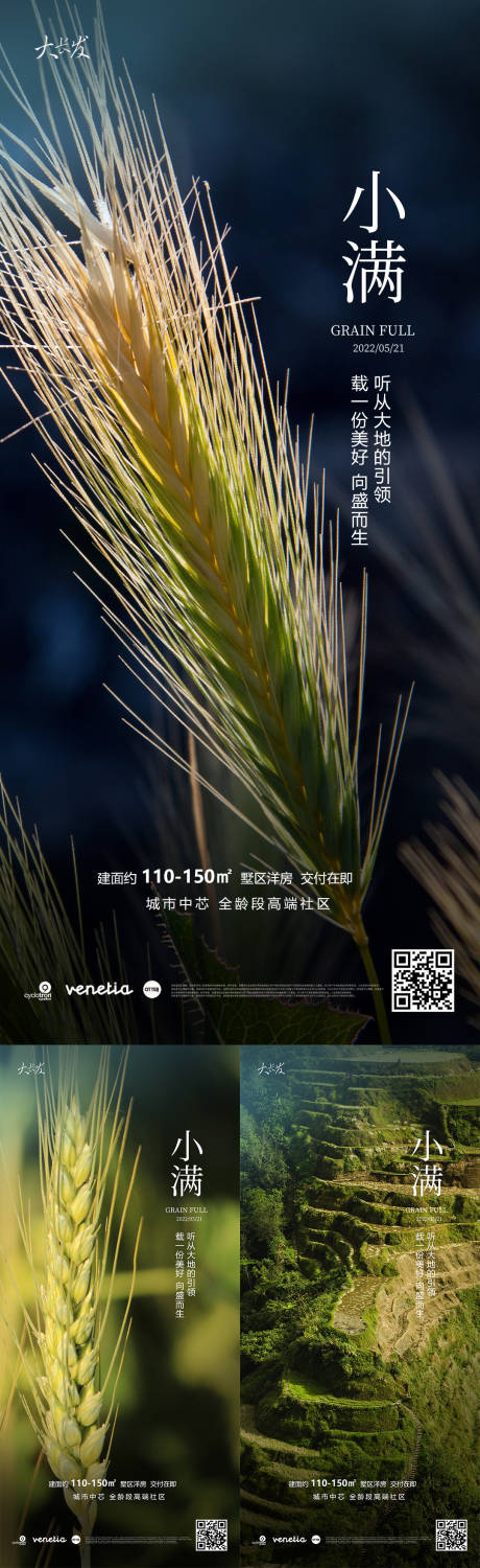 源文件下载【小满节气海报】编号：92730009925639315