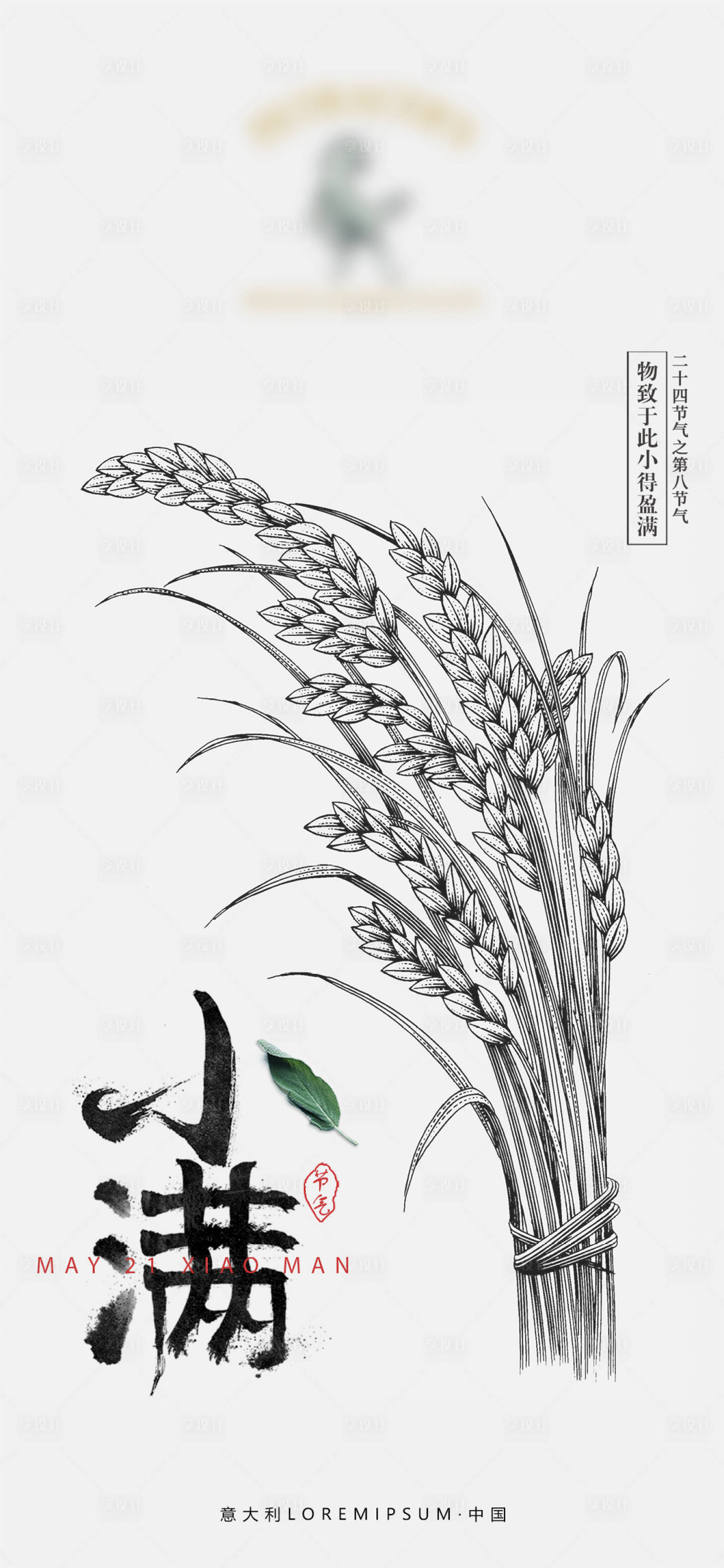 源文件下载【小满节气海报】编号：48570009767352699