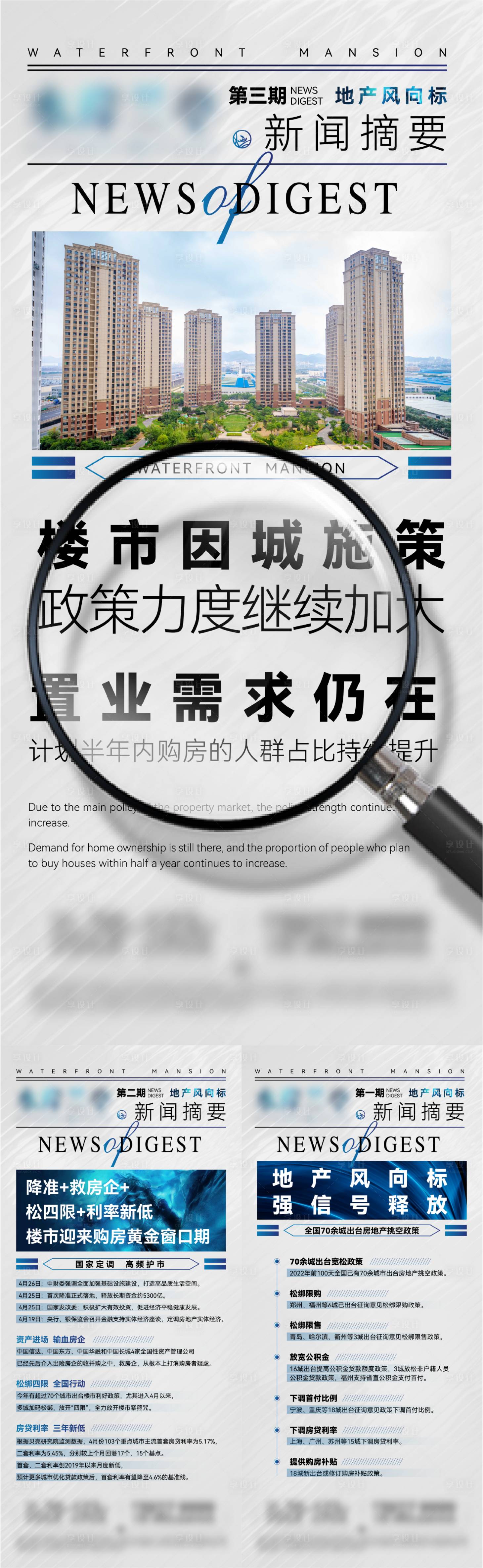 源文件下载【地产新闻政策系列海报】编号：71730009971007715