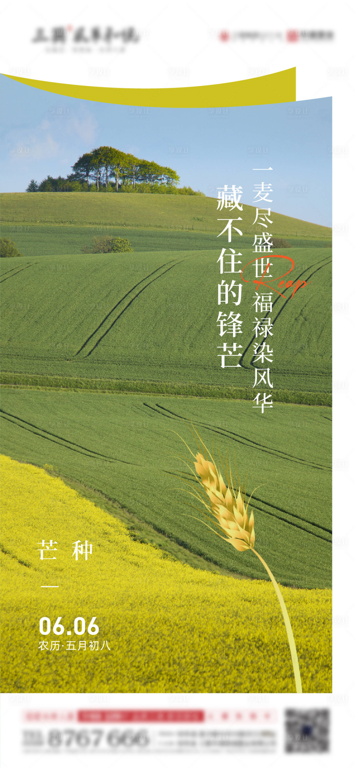 源文件下载【享设计】搜索编号：72830010216979810【芒种微信海报】