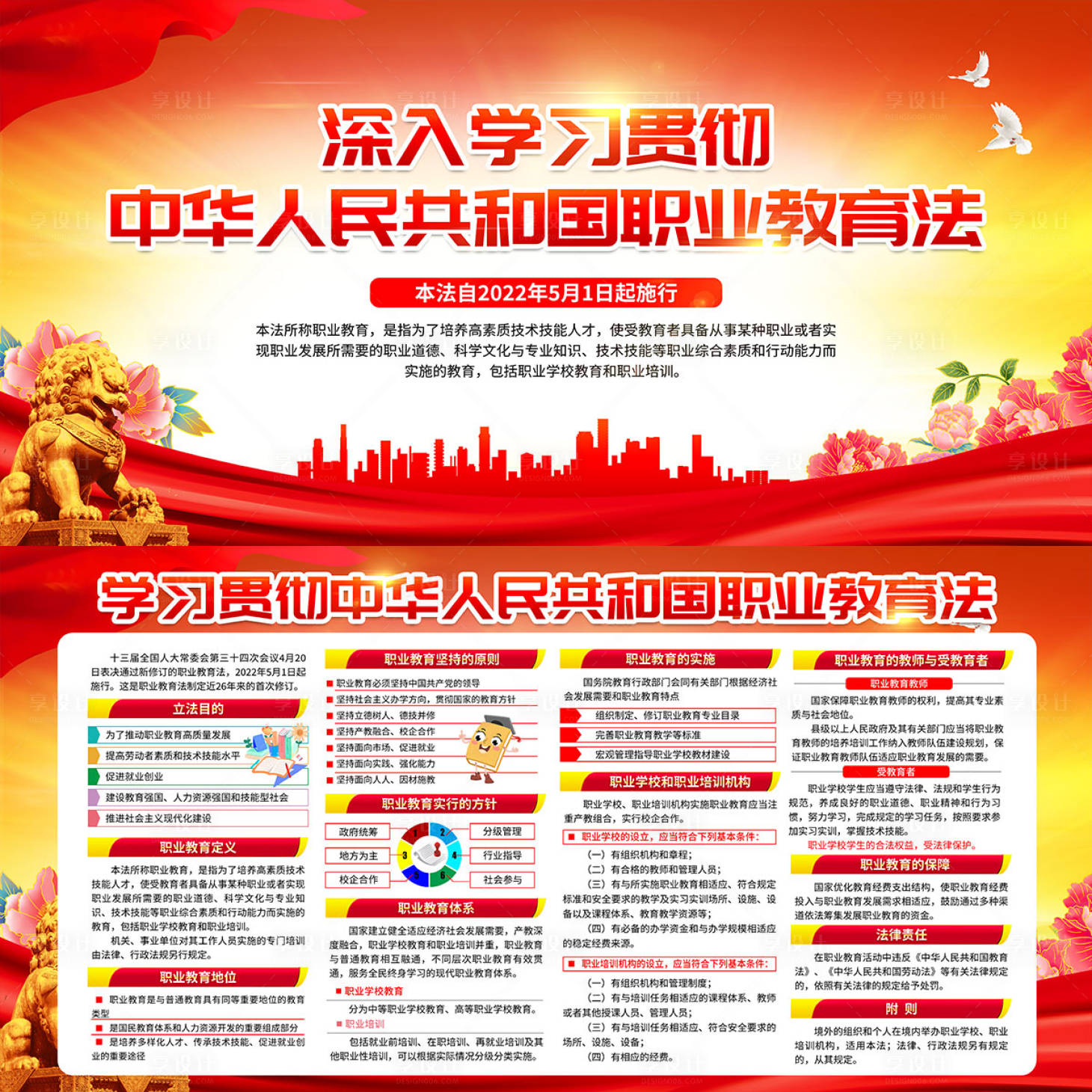 源文件下载【职业教育法系列活动背景板】编号：82150010215694237