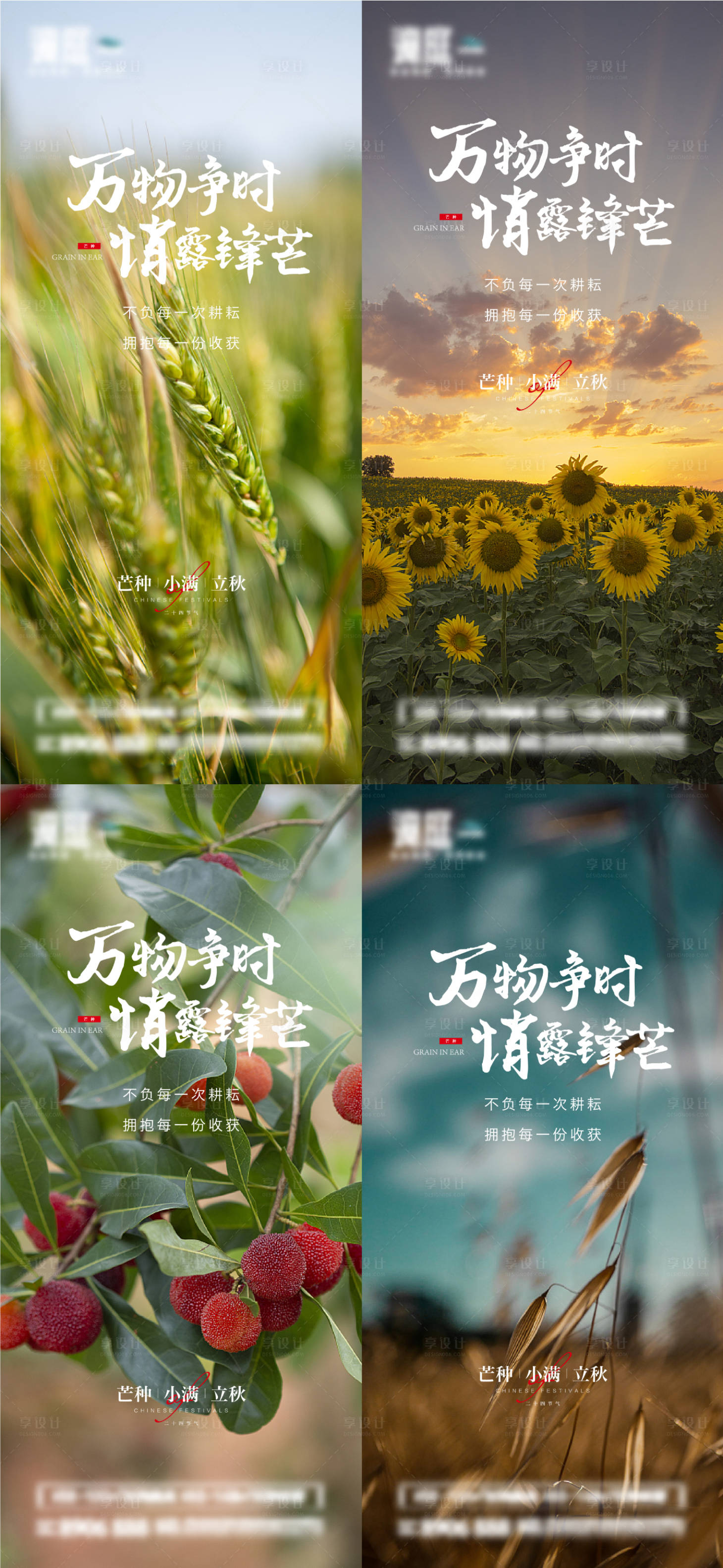 源文件下载【芒种小满立秋节气系列海报】编号：43400010193274825