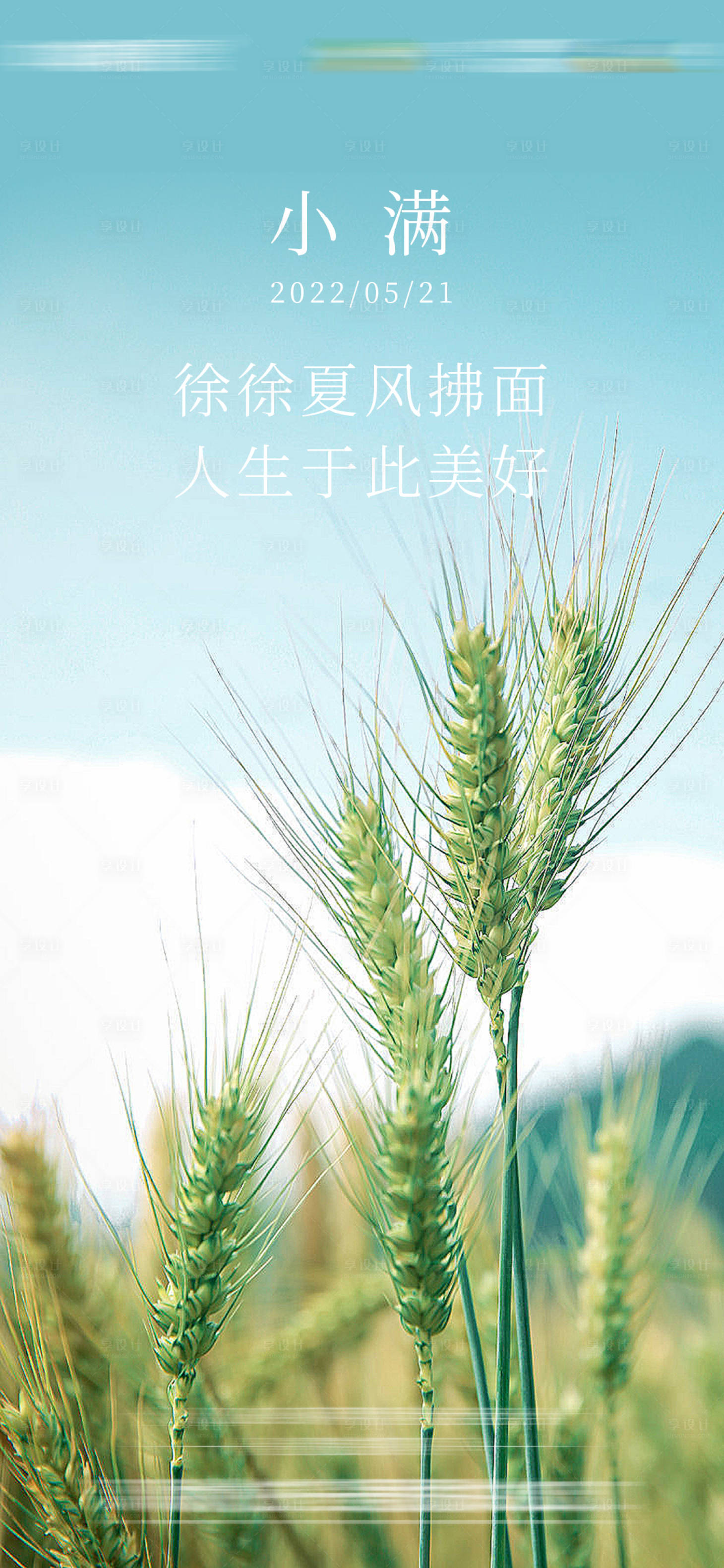 源文件下載【享設計】搜索編號：79050009962846746【小滿節(jié)氣海報】
