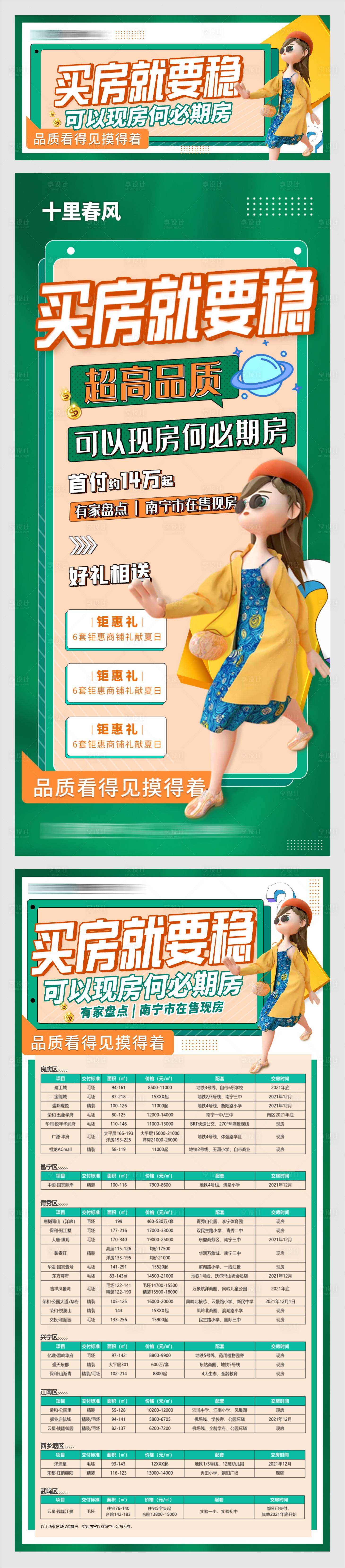 源文件下载【享设计】搜索编号：94970010090115262【买房就要稳海报】