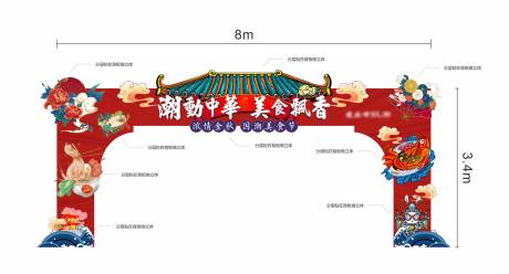 源文件下载【国潮美食节门头 】编号：46840009866203798