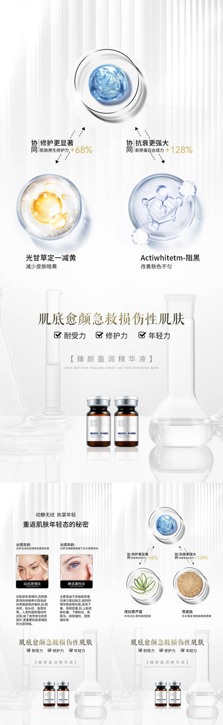 源文件下载【医美补水美白系列海报】编号：51800009831841944