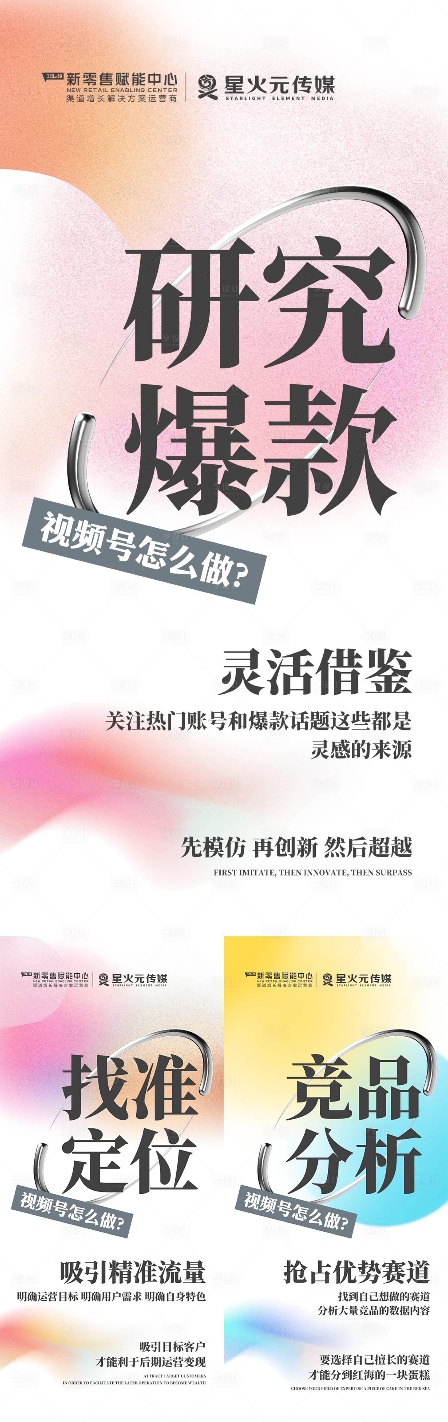 源文件下载【享设计】搜索编号：40390010176734507【造势招商培训大字报系列海报】
