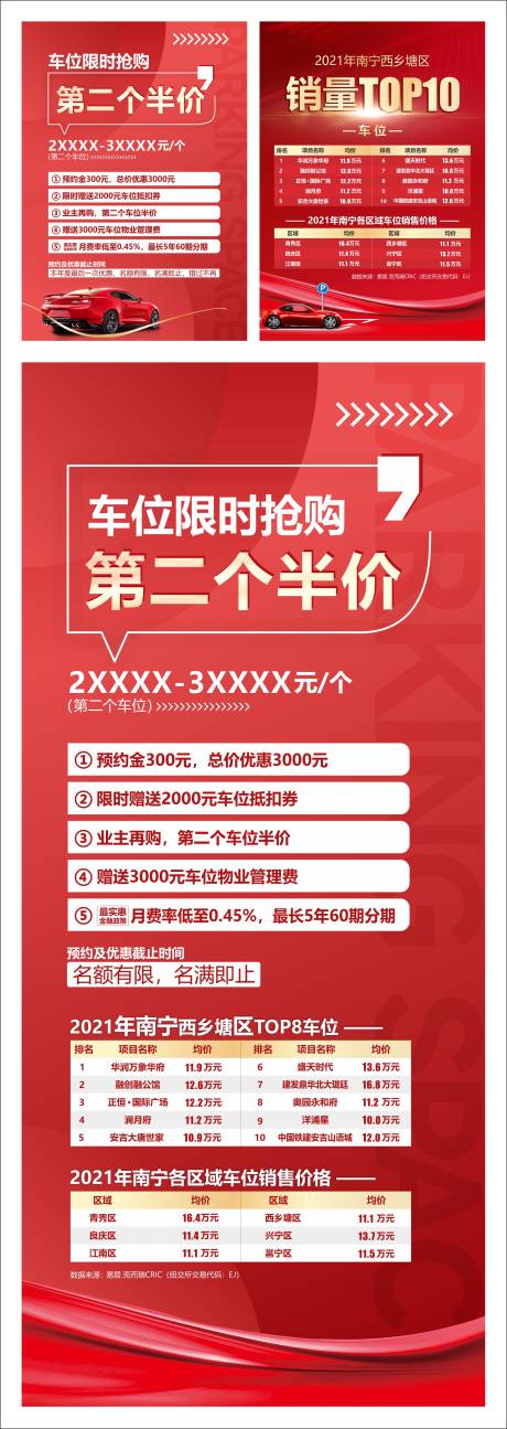 源文件下载【地产车位优惠宣传红金系列海报】编号：18800010199448474