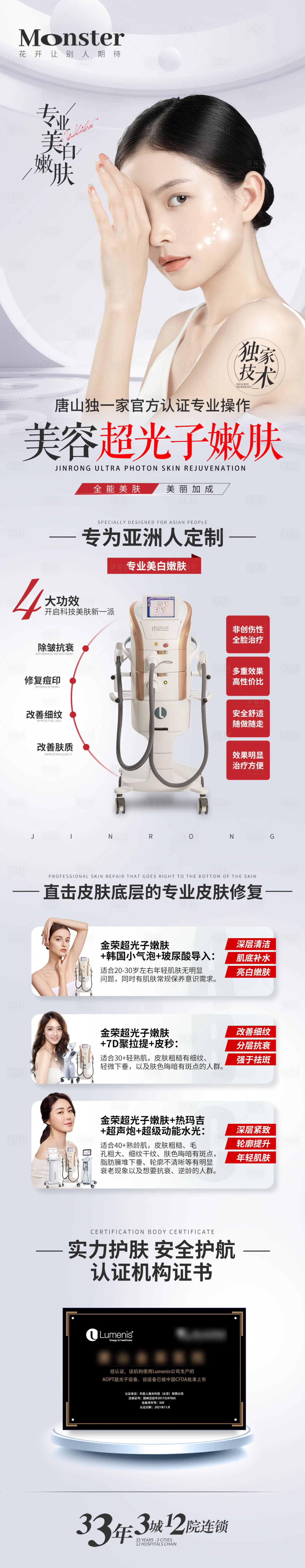 源文件下載【享設計】搜索編號：73780010130242509【醫美超光子嫩膚詳情頁】