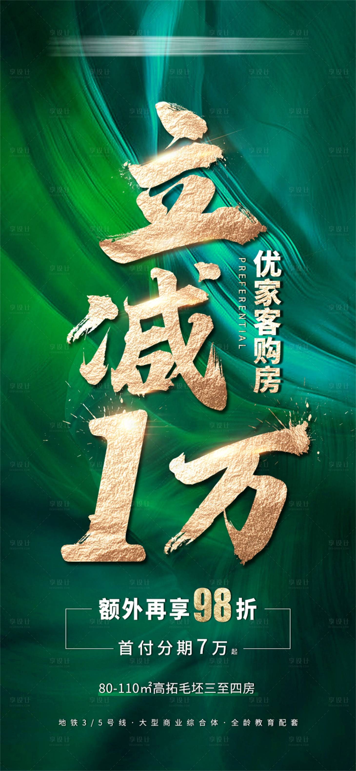 源文件下載【享設(shè)計】搜索編號：50390010159201894【地產(chǎn)滿減海報】