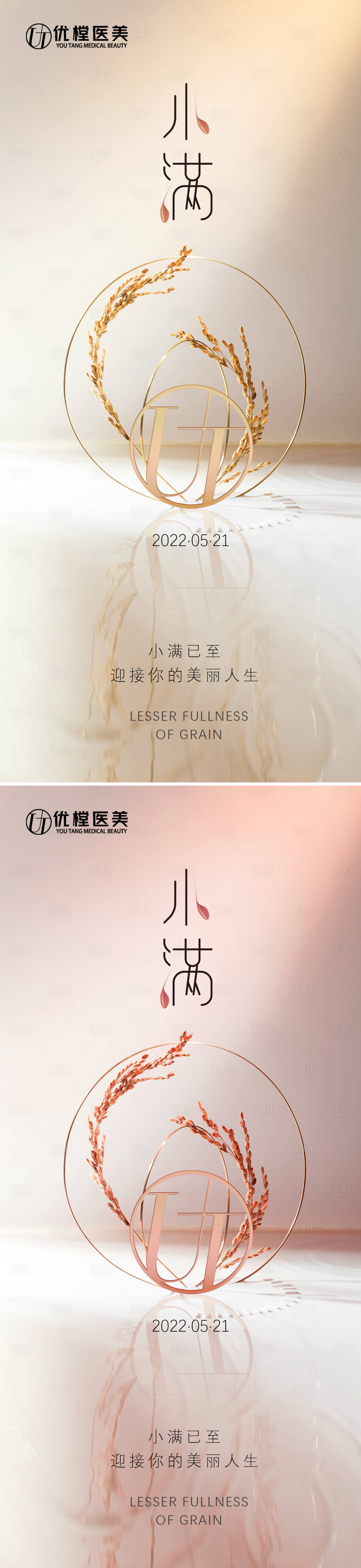 源文件下载【医美小满节气系列海报】编号：65130010113068326